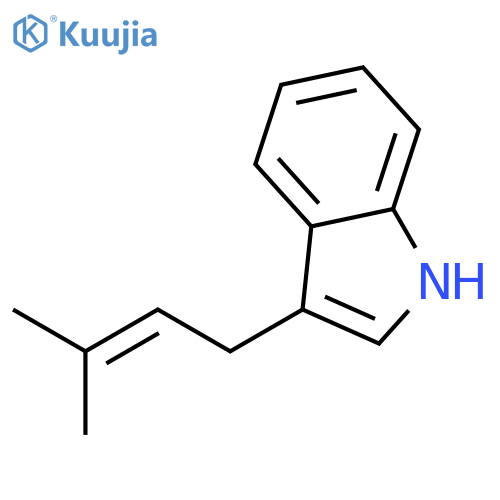 1H-Indole,3-(3-methyl-2-buten-1-yl)- structure
