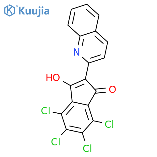 1H-Inden-1-one, 4,5,6,7-tetrachloro-3-hydroxy-2-(2-quinolinyl)- structure