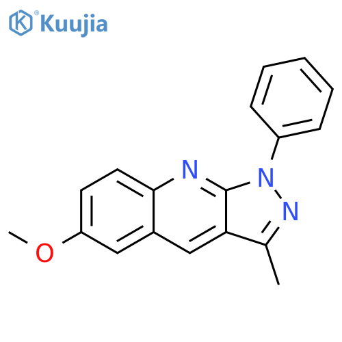 1H-Pyrazolo[3,4-b]quinoline, 6-methoxy-3-methyl-1-phenyl- structure