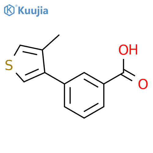 Benzoic acid,3-(4-methyl-3-thienyl)- structure