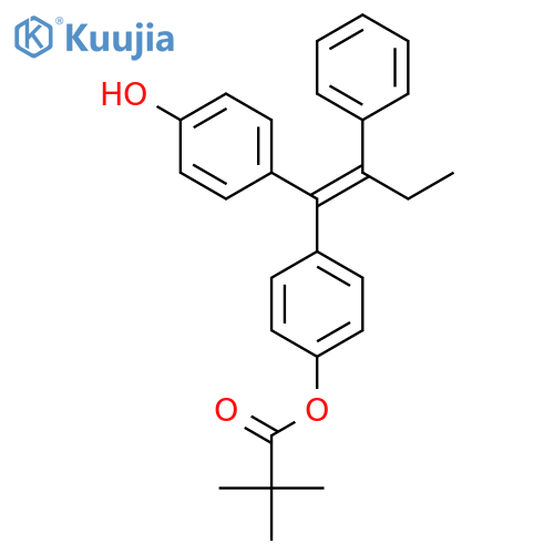 (E)-1-(4-Hydroxyphenyl)-1-4-(trimethylacetoxy)phenyl-2-phenylbut-1-ene structure