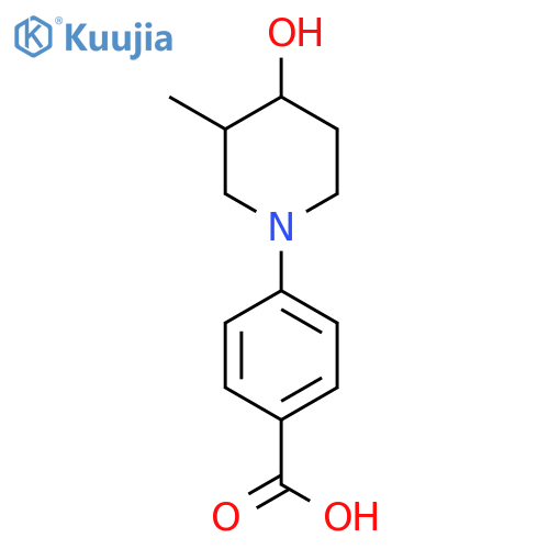 4-(4-Hydroxy-3-methylpiperidin-1-yl)benzoic acid structure