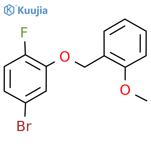 4-Bromo-1-fluoro-2-((2-methoxybenzyl)oxy)benzene structure