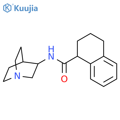 N-1-Azabicyclo[2.2.2]oct-3S-yl-1,2,3,4-tetrahydro-1S-phthalenecarboxamide structure