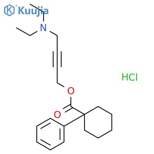 4-(diethylamino)but-2-yn-1-yl 1-phenylcyclohexanecarboxylate hydrochloride (1:1) structure