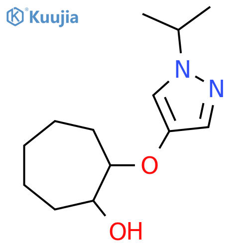 2-{[1-(propan-2-yl)-1H-pyrazol-4-yl]oxy}cycloheptan-1-ol structure