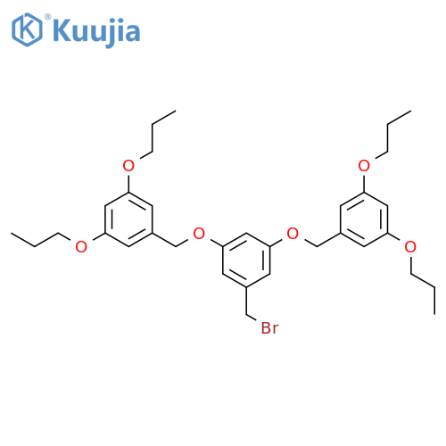 Benzene, 1-(bromomethyl)-3,5-bis[(3,5-dipropoxyphenyl)methoxy]- structure