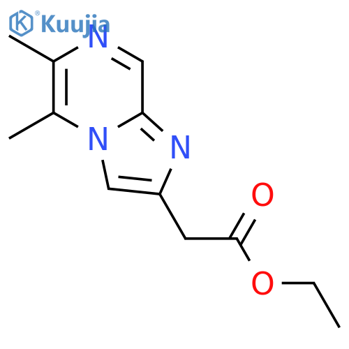 Imidazo[1,2-a]pyrazine-2-acetic acid, 5,6-dimethyl-, ethyl ester structure