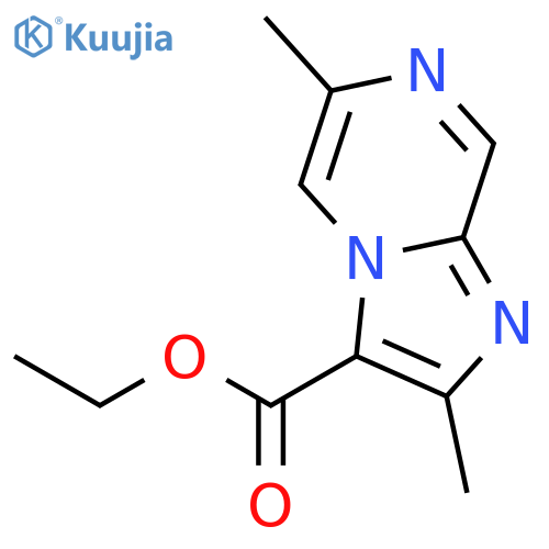 IMIDAZO[1,2-A]PYRAZINE-3-CARBOXYLIC ACID, 2,6-DIMETHYL-, ETHYL ESTER structure