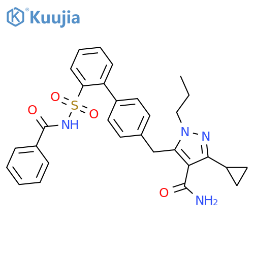1H-Pyrazole-4-carboxamide,5-[[2'-[(benzoylamino)sulfonyl][1,1'-biphenyl]-4-yl]methyl]-3-cyclopropyl-1-propyl- structure