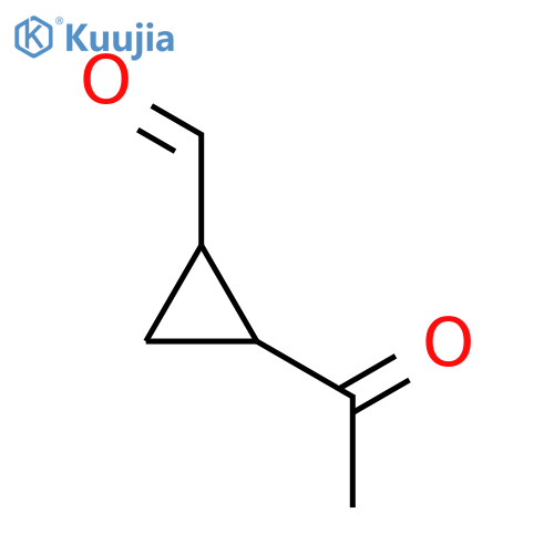 Cyclopropanecarboxaldehyde,2-acetyl-, (1R-cis)- (9CI) structure