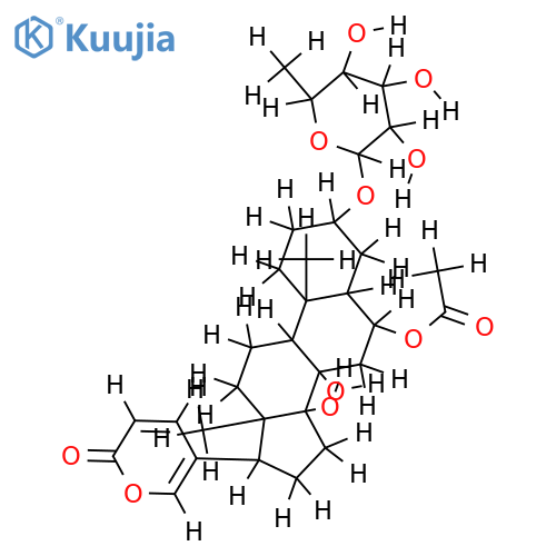 5alpha3-O-(6-Deoxy-alpha-L-glucopyranoside),6-Ac-3beta,6beta,8beta,14beta-Tetrahydroxybufa-20,22-dienolide structure