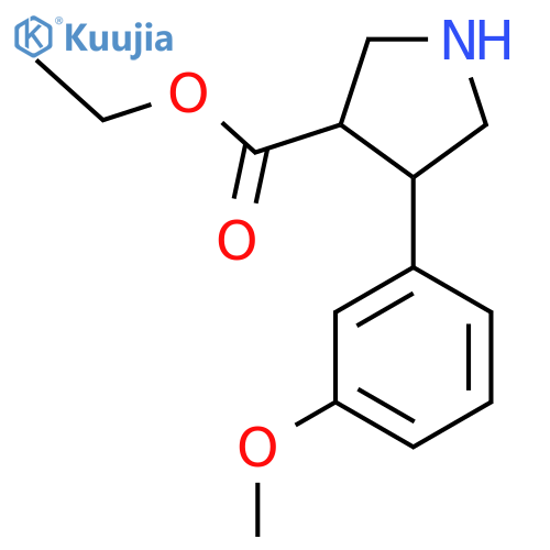 ethyl 4-(3-methoxyphenyl)pyrrolidine-3-carboxylate structure