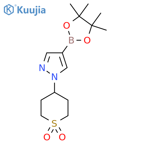 4-[4-(tetramethyl-1,3,2-dioxaborolan-2-yl)-1H-pyrazol-1-yl]-1λ?-thiane-1,1-dione structure