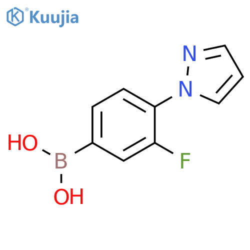(3-fluoro-4-(1H-pyrazol-1-yl)phenyl)boronic acid structure