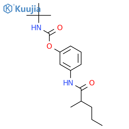 3-[(2-methylpentanoyl)amino]phenyl tert-butylcarbamate structure