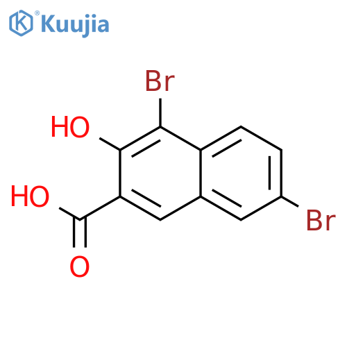 1,6-Dibromo-2-hydroxynaphthalene-3-carboxylic acid structure