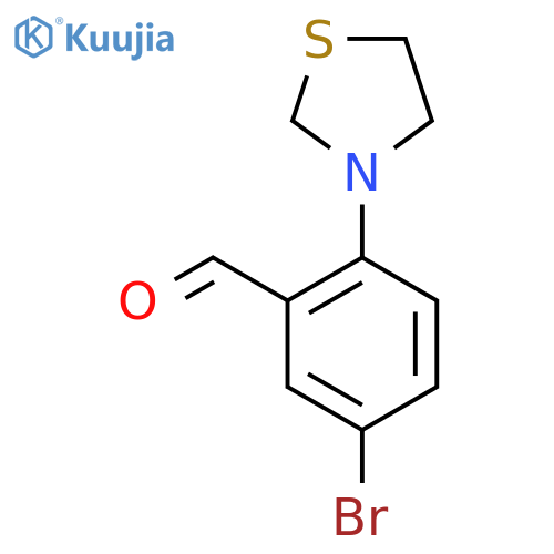 5-Bromo-2-(thiazolidin-3-yl)benzaldehyde structure
