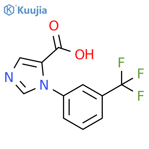 1-[3-(Trifluoromethyl)phenyl]-1H-imidazole-5-carboxylic acid structure
