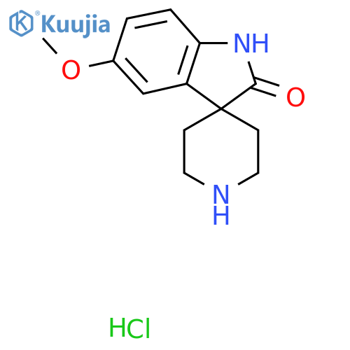 5-Methoxy-1,2-dihydrospiro[indole-3,4'-piperidine]-2-one hydrochloride structure