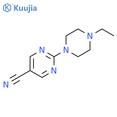 2-(4-Ethyl-piperazin-1-yl)-pyrimidine-5-carbonitrile structure