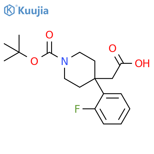2-[1-(tert-Butoxycarbonyl)-4-(2-fluorophenyl)piperidin-4-yl]acetic acid structure