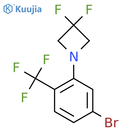 1-(5-Bromo-2-(trifluoromethyl)-phenyl)-3,3-difluoroazetidine structure