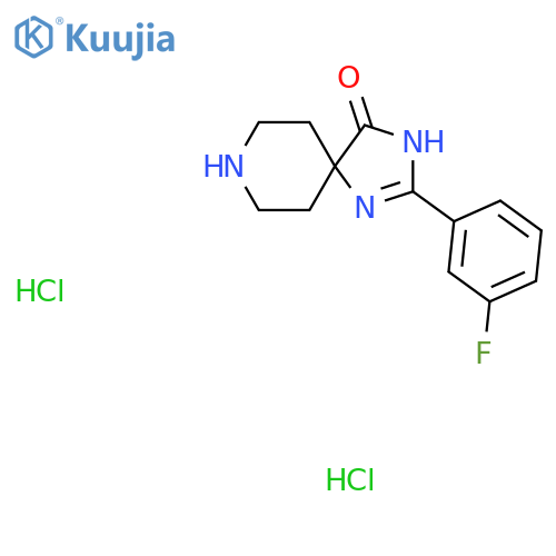 2-(3-Fluorophenyl)-1,3,8-triazaspiro[4.5]dec-1-en-4-one dihydrochloride structure