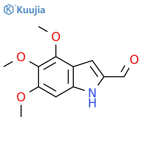 4,5,6-trimethoxy-1H-indole-2-carbaldehyde structure