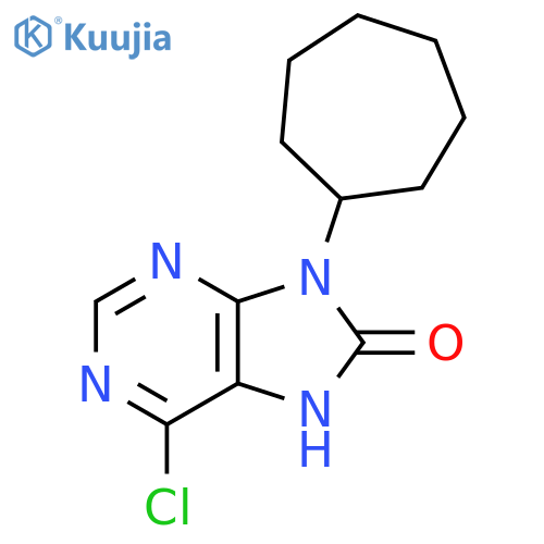 6-Chloro-9-cycloheptyl-7H-purin-8(9H)-one structure