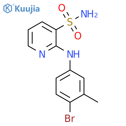2-(4-Bromo-3-methyl-phenylamino)-pyridine-3-sulfonic acid amide structure
