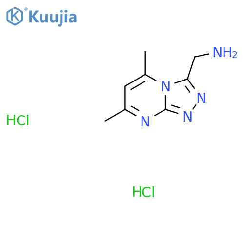 {5,7-dimethyl-1,2,4triazolo4,3-apyrimidin-3-yl}methanamine dihydrochloride structure