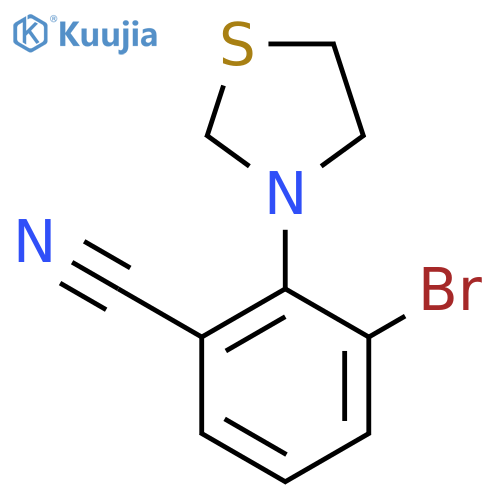 3-Bromo-2-(thiazolidin-3-yl)benzonitrile structure