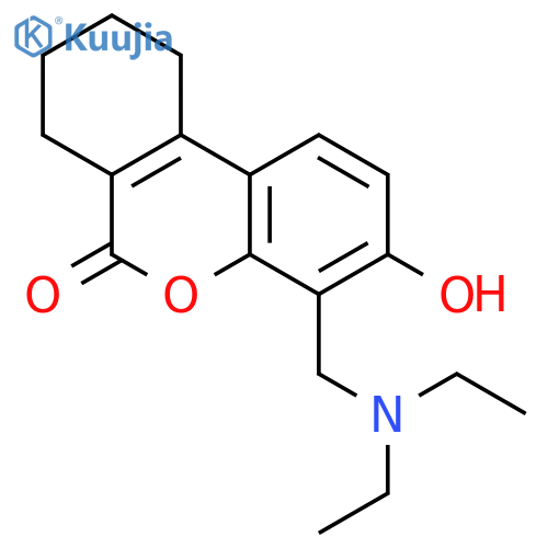 4-(diethylaminomethyl)-3-hydroxy-7,8,9,10-tetrahydrobenzo[c]chromen-6-one;hydrochloride structure