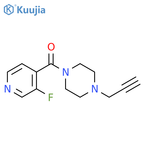 1-(3-fluoropyridine-4-carbonyl)-4-(prop-2-yn-1-yl)piperazine structure