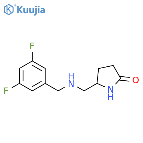 2-Pyrrolidinone, 5-[[[(3,5-difluorophenyl)methyl]amino]methyl]- structure