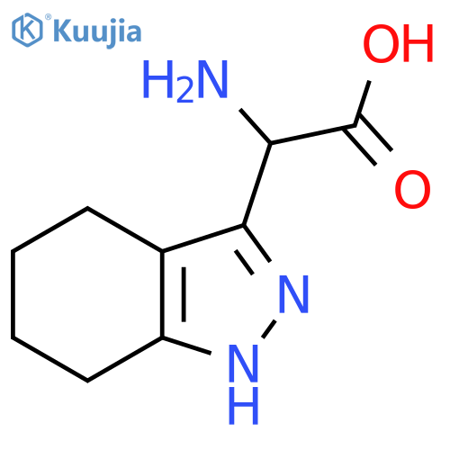 2-amino-2-(4,5,6,7-tetrahydro-1H-indazol-3-yl)acetic acid structure