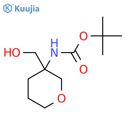 tert-butyl N-[3-(hydroxymethyl)oxan-3-yl]carbamate structure