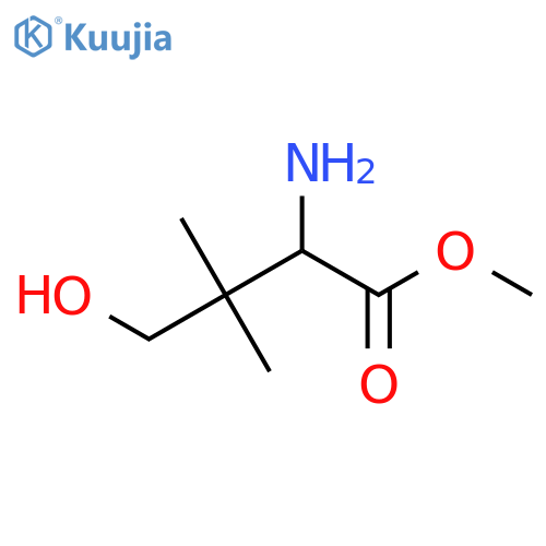 methyl 2-amino-4-hydroxy-3,3-dimethylbutanoate structure