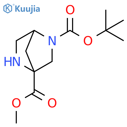 5-(1,1-Dimethylethyl) 1-methyl 2,5-diazabicyclo[2.2.1]heptane-1,5-dicarboxylate structure