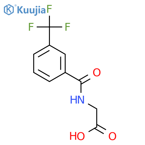 2-[[3-(trifluoromethyl)benzoyl]amino]acetic acid structure