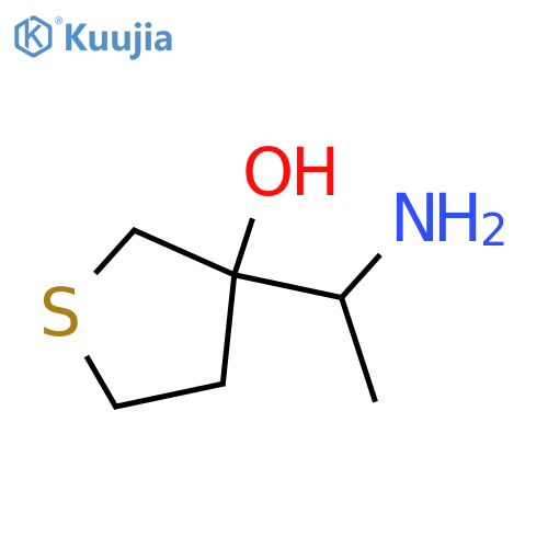 3-(1-Aminoethyl)thiolan-3-ol structure