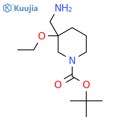 tert-butyl 3-(aminomethyl)-3-ethoxypiperidine-1-carboxylate structure