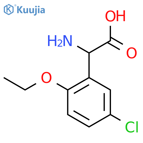 2-amino-2-(5-chloro-2-ethoxyphenyl)acetic acid structure