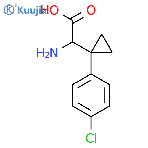 2-amino-2-1-(4-chlorophenyl)cyclopropylacetic acid structure