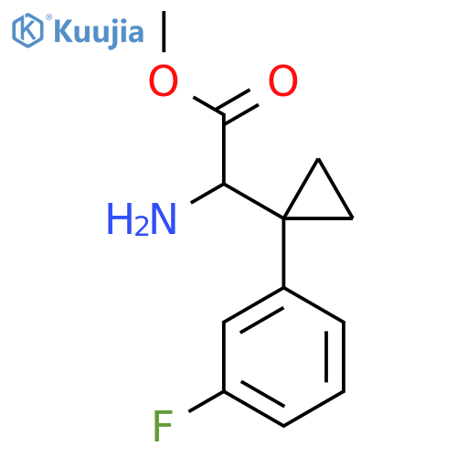 methyl 2-amino-2-1-(3-fluorophenyl)cyclopropylacetate structure