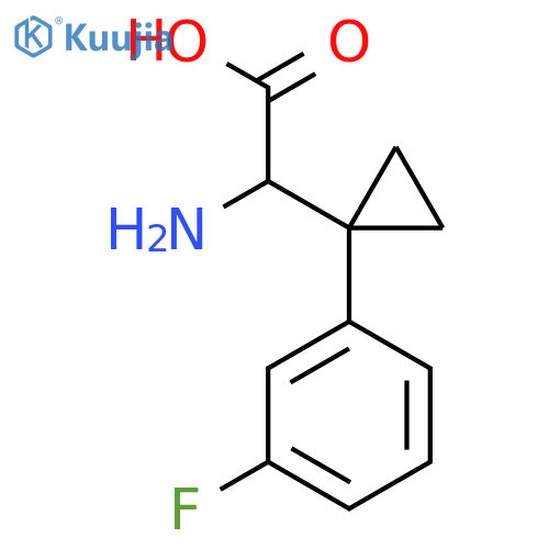 2-amino-2-1-(3-fluorophenyl)cyclopropylacetic acid structure