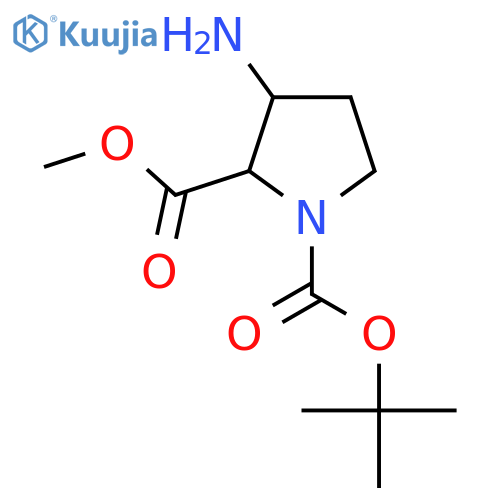1-Tert-butyl 2-methyl 3-aminopyrrolidine-1,2-dicarboxylate structure