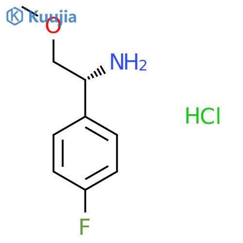 (1R)-1-(4-Fluorophenyl)-2-methoxyethan-1-amine hydrochloride structure
