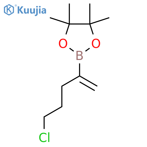 2-(5-chloropent-1-en-2-yl)-4,4,5,5-tetramethyl-1,3,2-dioxaborolane structure